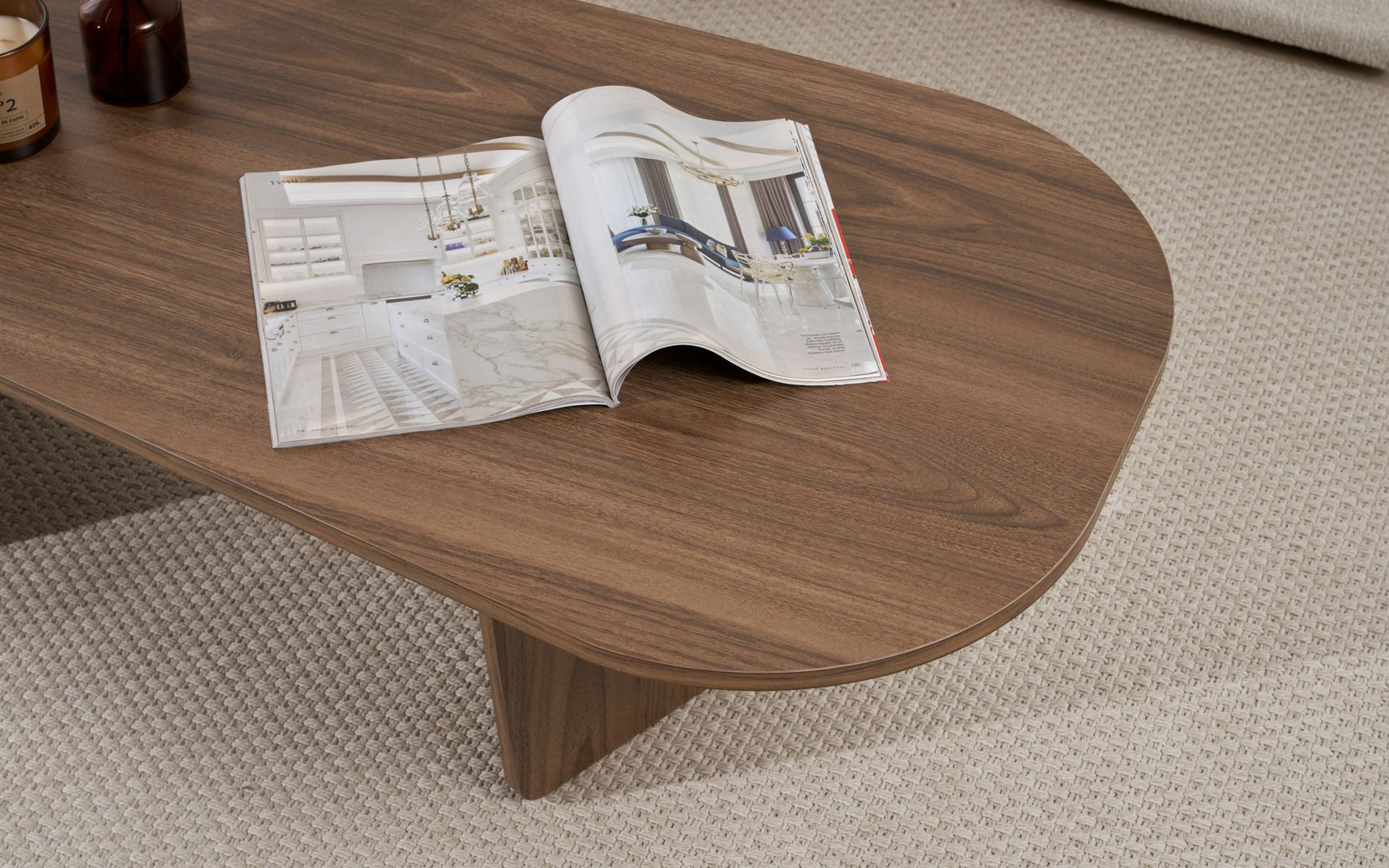 Masuta de cafea Ovalis, nuc  6